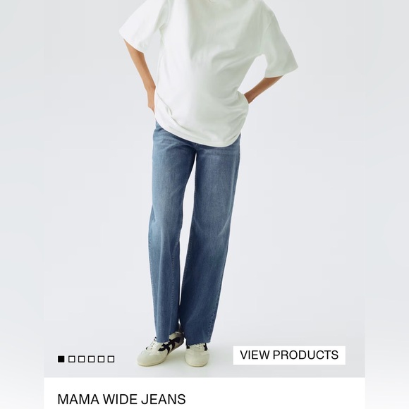 NWT • H&M Mama Wide/High rib Maternity Jean (Full Length) - Picture 7 of 10